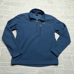 Patagonia Sweater Adult M Blue Lightweight Fleece Jacket Zip‎ Pocket Sweatshirt